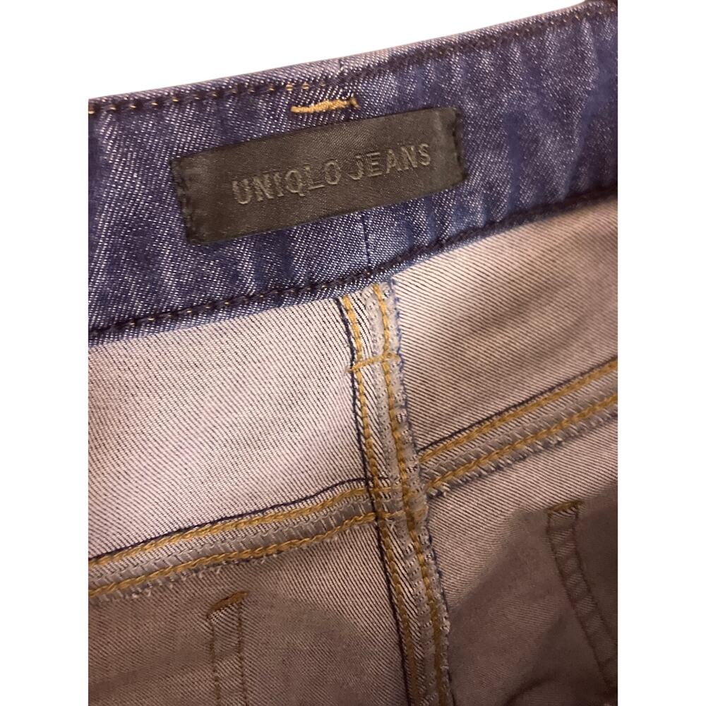 Uniqlo Blue Jeans Women’s Size 26 Cotton Mid Rise Straight Leg Denim Pants - Picture 5 of 7